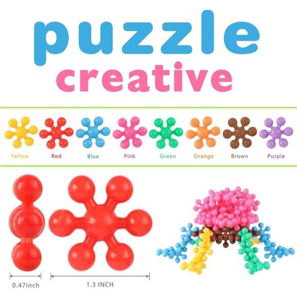 Unisex 200 Pieces Building Blocks Kids STEM Toys Educational Discs Sets Toys‎ - Picture 2 of 6